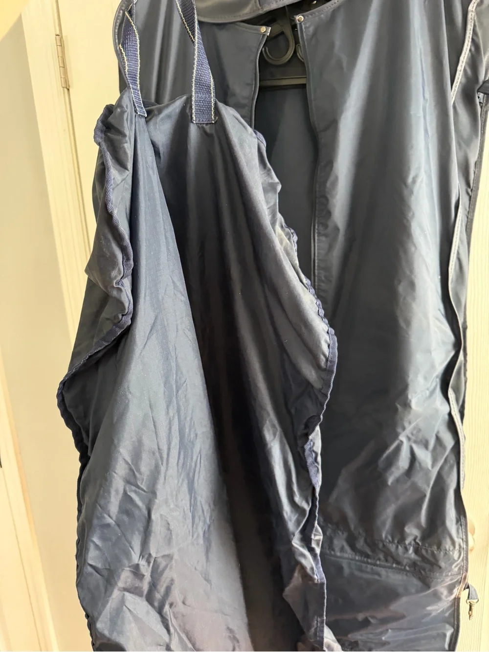 American Tourister Black Garment Bag with Red Zipper Accent